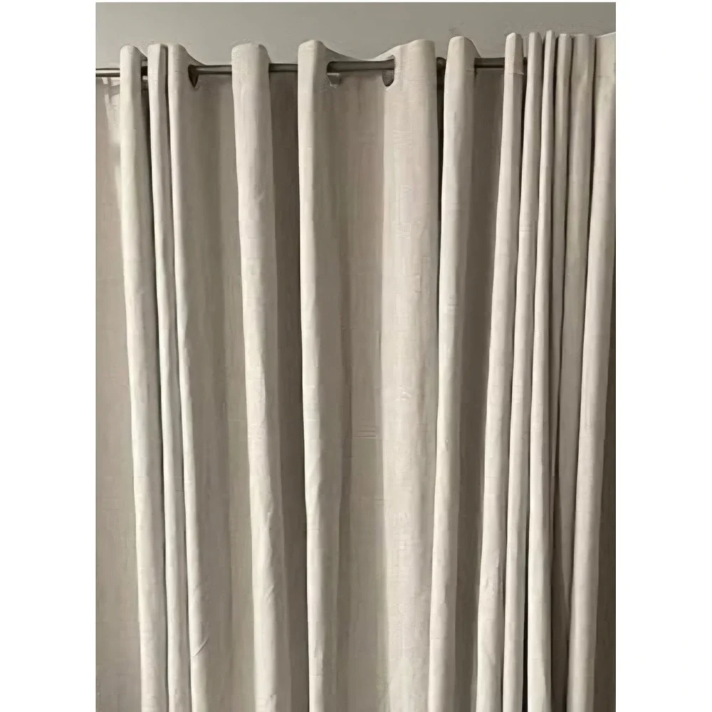 INOVADAY Blackout Curtain Linen Texture Beige Grommet 50x84 NEW